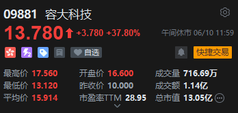 午评：港股恒指(😴)涨0.33% 科指跌0.33% 中国稀土放量涨超17% 容大科技、新琪安首日高开大涨